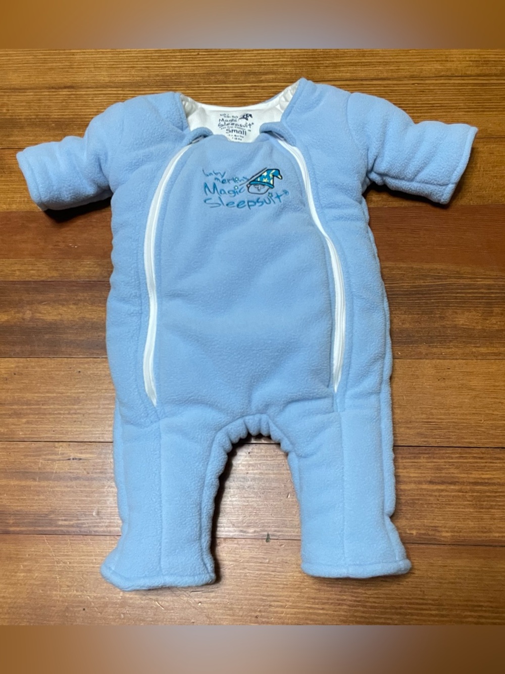 Baby Merlin’s Magic Sleepsuit Light Blue Fleece Baby Sleep Sack Size Small